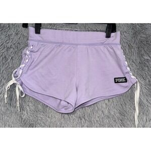 Victoria's Secret PINK Lilac Lace Up Dolphin Shorts Size Small Athletic Casual
